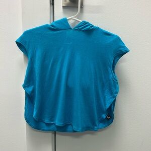 Terez Girls short hoodie turquoise size medium